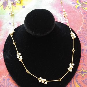 Avon Twisted Pearl Like Knot Necklace